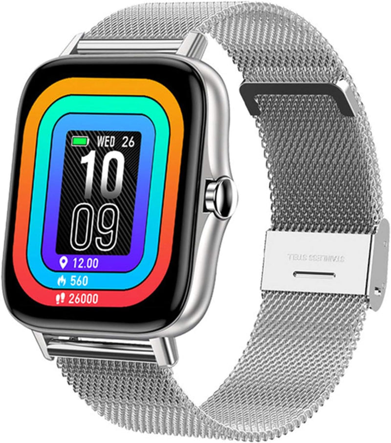 Relógio Inteligente Feminino – Smartwatch com Chamada Bluetooth, Monitor de Saúde e Tela Touch