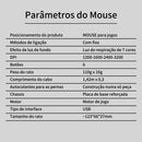 Mouse Gamer FireX RGB – 7 Cores, 6 Botões, 4 DPIs