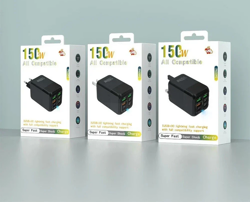 Carregador 150W 4USB + Carregador Rápido 2PD