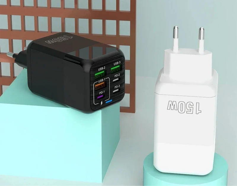 Carregador 150W 4USB + Carregador Rápido 2PD