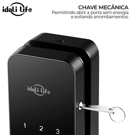 SecureTouch Pro – Fechadura Inteligente WiFi Biometria IDALI LIFE