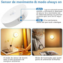 KIT6/10 Luminárias Led S/ Fio Com Sensor Presença