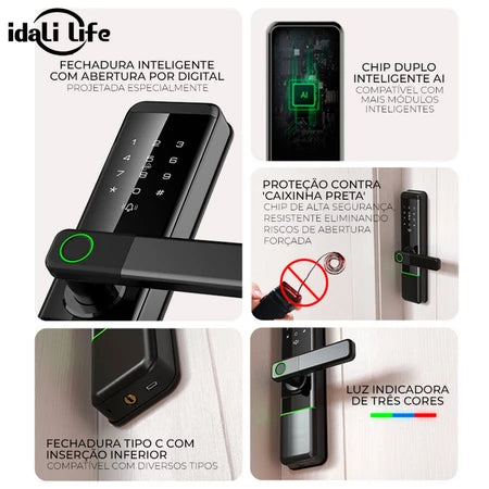 SmartLock ID PRO – Fechadura Digital WiFi Biométrica