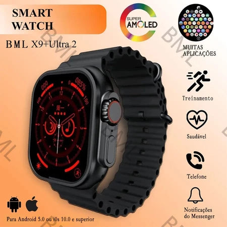 X9 Ultra Max – Smartwatch Esportivo Premium 49mm