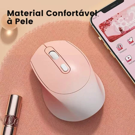 DualConnect Pro – Mouse Sem Fio Recarregável 2.4GHz & Bluetooth