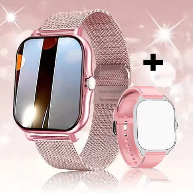 Relógio Inteligente Feminino – Smartwatch com Chamada Bluetooth, Monitor de Saúde e Tela Touch