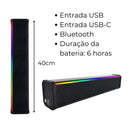 HY320 SoundMax 4K + caixa de som Soundbar