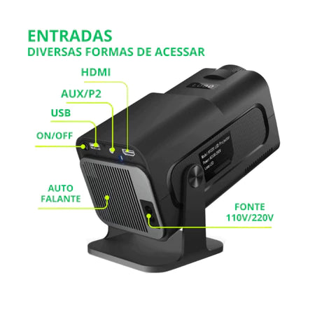 HY320 SoundMax 4K + caixa de som Soundbar