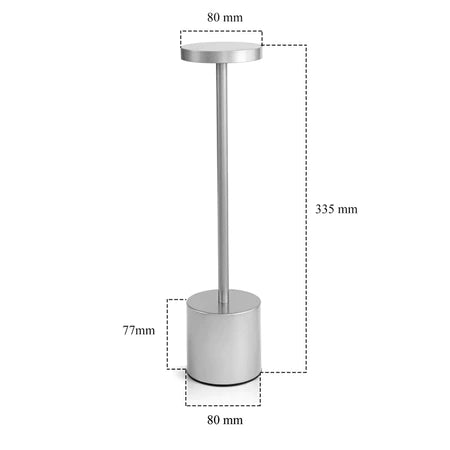 LuxTouch Metal – Luminária LED Recarregável de Mesa