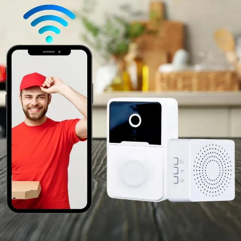 Campainha com Câmera Vídeo Porteiro Sem Fio Wi-Fi HD